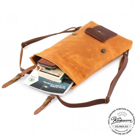 Кожаный рюкзак "Vogue" (рыжий крейзи)